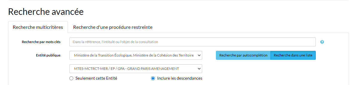 Marchés Publics GPA